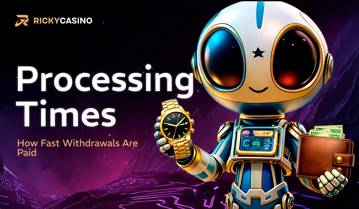 Ricky Casino processing times showing fast withdrawal payouts