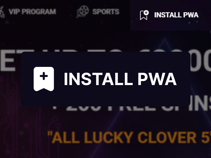 Browser menu showing âInstall PWAâ option