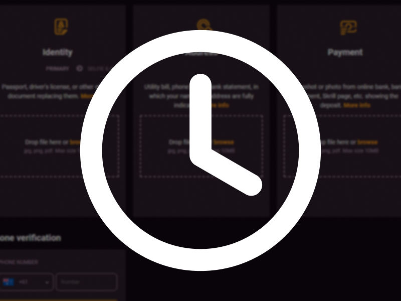 Processing time / waiting icon screen