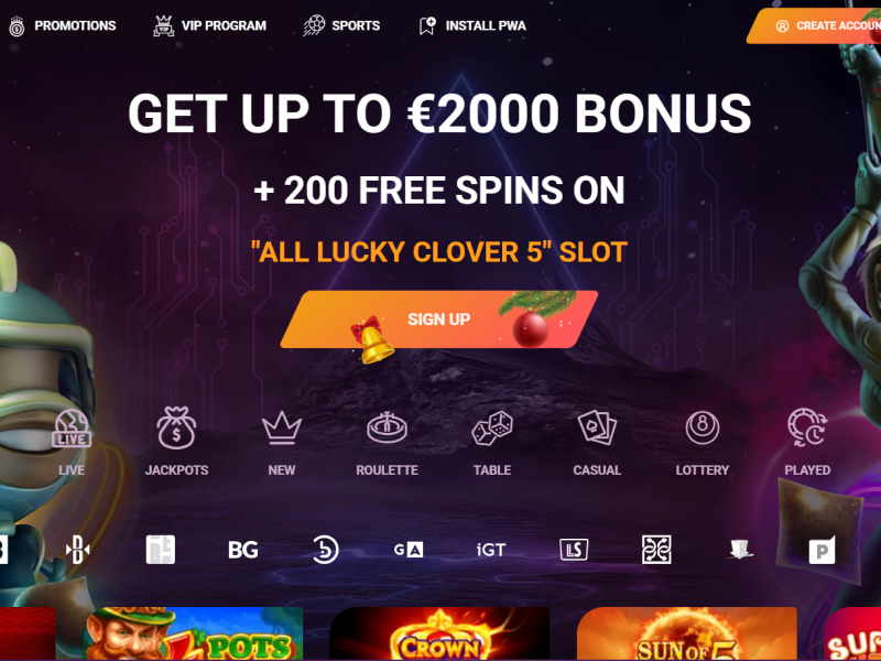 Ricky Casino site with promo banner