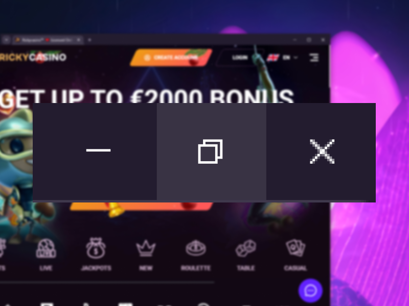 Browser pop-up menu