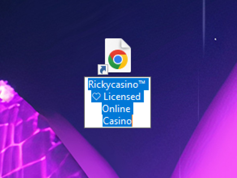 Ricky Casino licensing badge screen